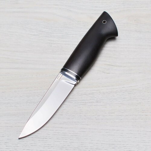 Нож туристический Засапожный 95Х18 (кованая сталь) Полированный Дюраль Черный граб Ножи Lemax (Лемакс)