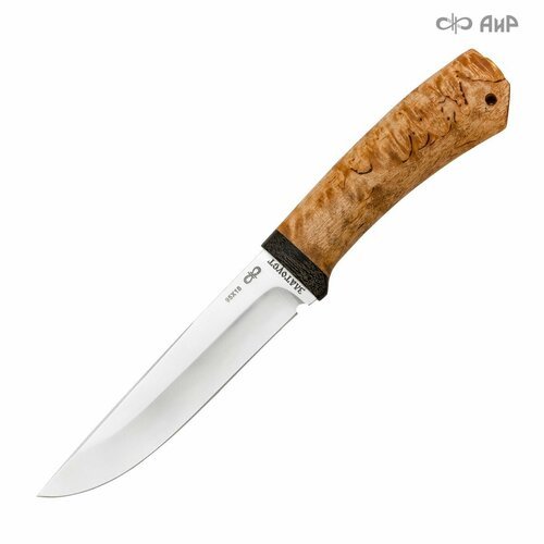 Нож туристический лиса АиР, длина лезвия 13.5 см, сталь 95Х18, рукоять Карельская Береза