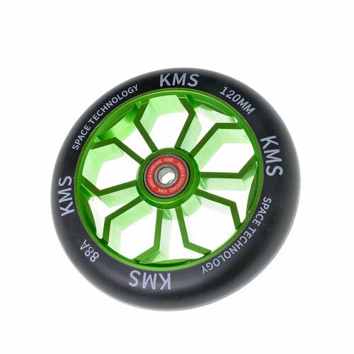 Колесо для трюкового самоката медуза KMS 120мм, цвет зеленый, 805421-KR1