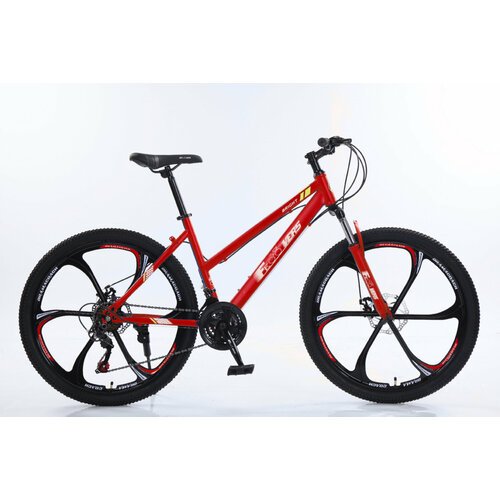 Велосипед Горный MTO Ride 26', 2023, 17', красный литые диски
