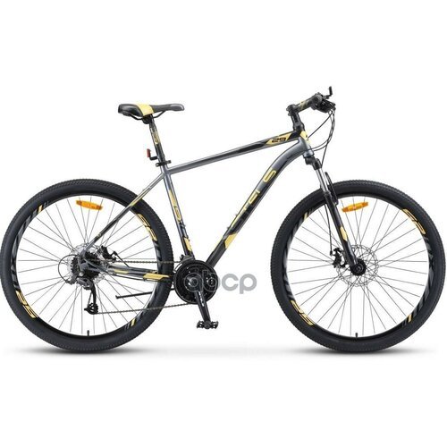 Велосипед 29 Горный Stels Navigator 910 Md (2019) Количество Скоростей 24 Рама Сталь 18,5 Черный/Золотой Stels арт. LU079528