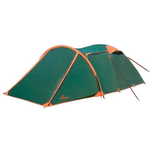 Палатка трекинговая трёхместная Totem Carriage V2, зеленый