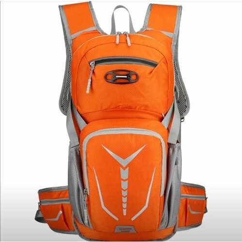 Рюкзак для прогулок, занятия активными видами спорта, езды на вело/мото из непромакаемой ткани , с отделением для гидратора цвет оранжевый