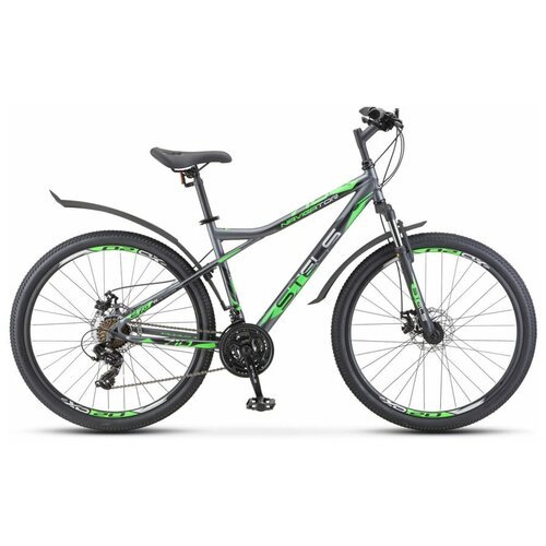 Велосипед Stels Navigator 710 MD 27.5' V020 18' антрацитовый/зеленый/черный LU093864,LU085138