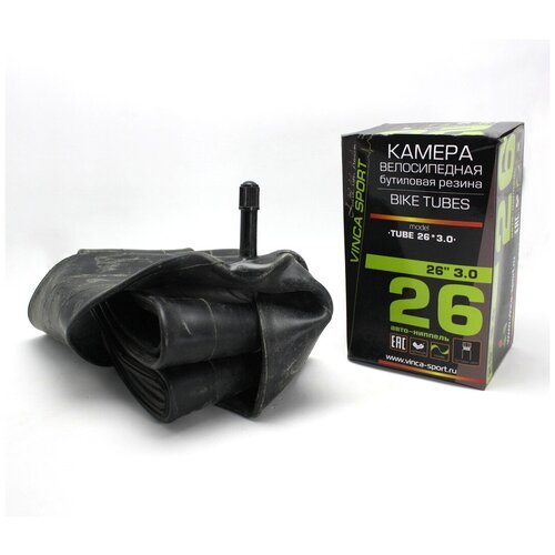 Камера 26x3.0 Vinca Sport, бутиловая резина, автониппель