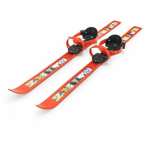 Лыжи беговые для детей 100 см с палками и креплениями / Лыжный комплект детский 100 см NovaSport Fly с палками 100 см в сетке