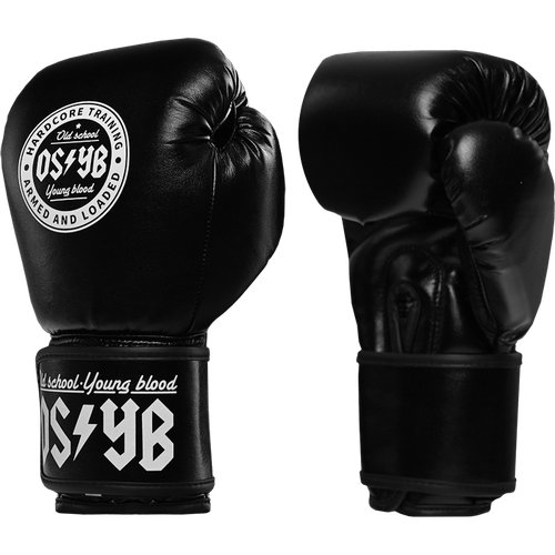 Боксерские перчатки Hardcore Training OSYB MF Black. 12oz