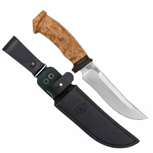 Нож туристический АиР Росомаха, карельская береза, 95х18