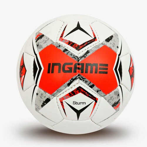 Мяч футбольный INGAME STURM, цвет белый, красный, размер 5