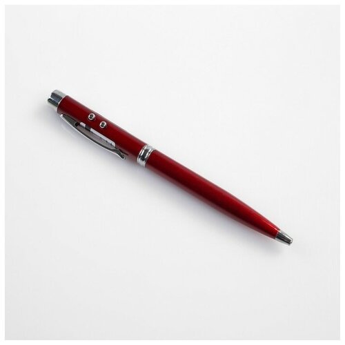 Фонарь-ручка, с лазером, 2 света, 13.5 х 1 см, микс 470242