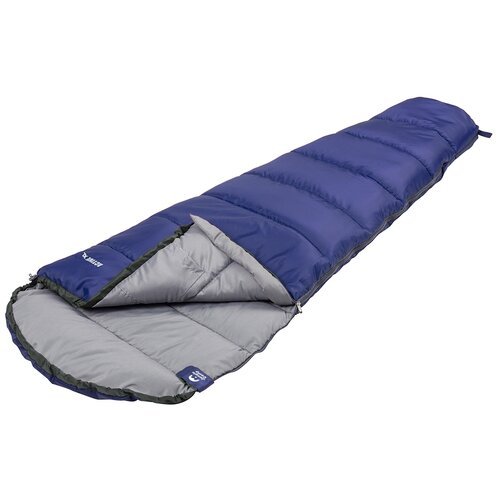 Спальный мешок Jungle Camp Active XL, синий/серый, молния с левой стороны