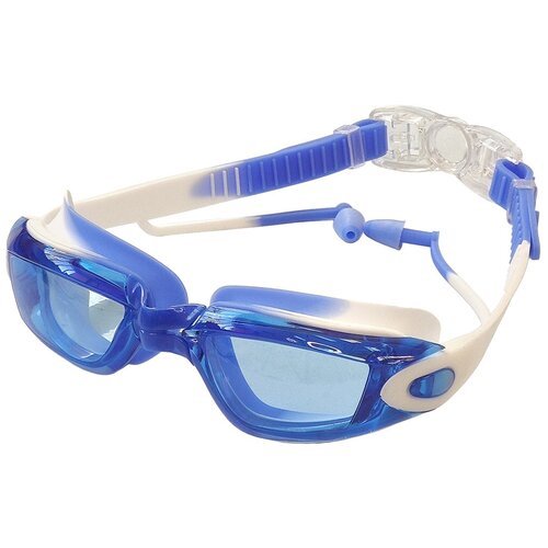 Очки для плавания E38885-2 взрослые мультиколор (сине/белые)