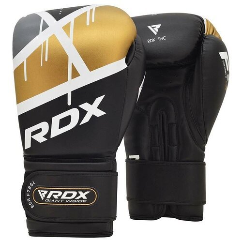 Перчатки боксерские RDX BOXING GLOVE BGR-F7 BLACK GOLDEN , размер 10oz, черный