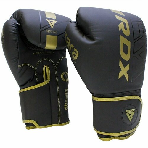 Боксерские перчатки RDX F6 черно-золотые, 14 унций