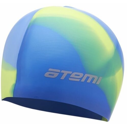 Шапочка для плавания ATEMI MC407, зеленый/синий