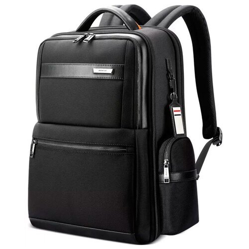 Рюкзак мужской городской дорожный 24л для ноутбука 15.6 Bopai Business Черный влагостойкий с USB портом, текстильный, молодежный