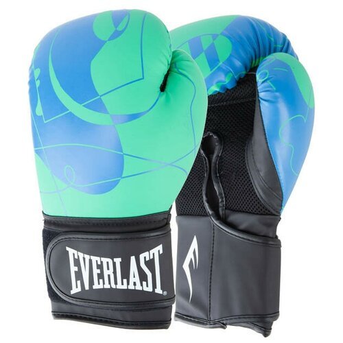 Перчатки тренировочные Everlast Spark 14oz синий/зеленый