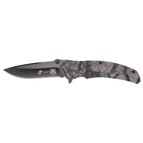 Нож складной STINGER FK-019STR-CA с чехлом черный/серый