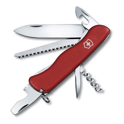 Victorinox нож forester, 111 мм, 12 функций, с фиксатором лезвия, красный