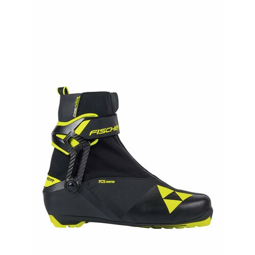 Детские лыжные ботинки Fischer RCS Skate 2023-2024, р.45, желтый/черный