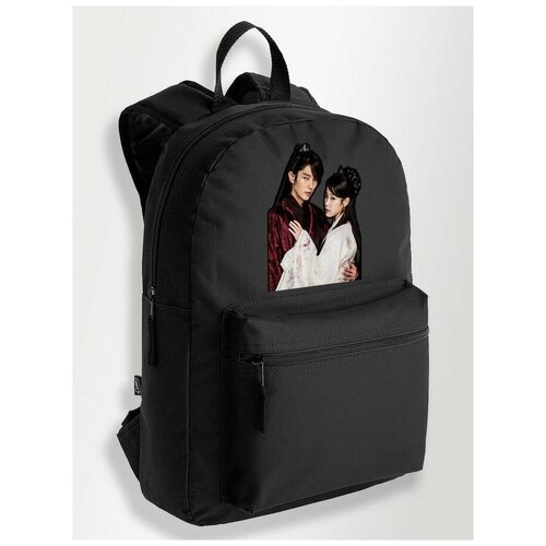 Черный школьный рюкзак с DTF печатью дорама Алые Сердца Корё, Лунные влюбленные - 7
