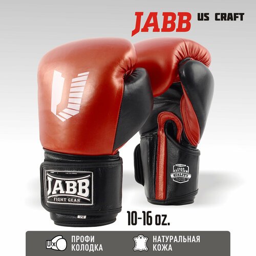 Перчатки бокс.(нат. кожа) Jabb JE-4075/US Craft коричневый/черный 12ун.