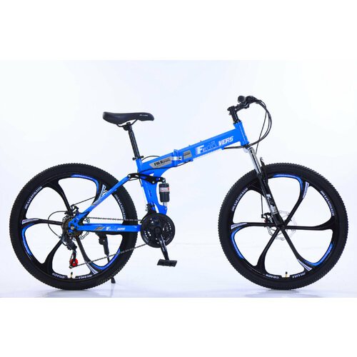 Велосипед Горный MTO Ride 26', 2023, 17', синий складной