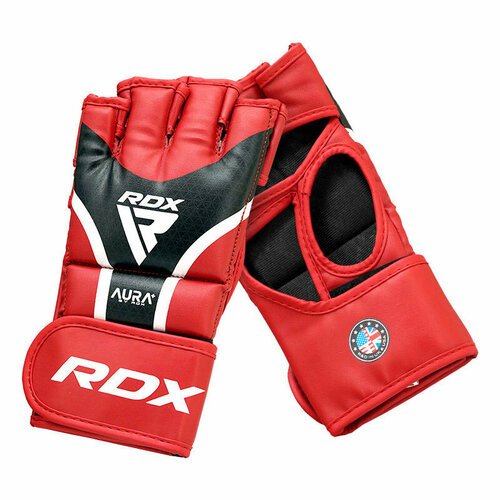 Перчатки для MMA RDX GRAPPLING AURA PLUS T-17, р. L красный, черный