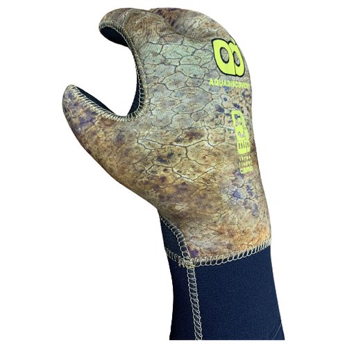 Перчатки Aquadiscovery Camo 3-хпалые 5 мм, L, Camo Snake, открытая пора