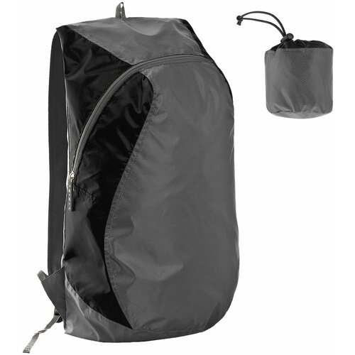 Складной рюкзак Wick, серый, 46,5х28х15,5 см; в сложенном виде: 11х7,5х7,5 см, полиэстер, 190 D, рипстоп с водоотталкивающей пропиткой