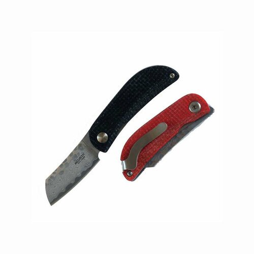 Нож складной PETIT Series 47-120, VG-10 Damascus, HRc:60, рук. Джут-микарта Black/Orange MCUSTA