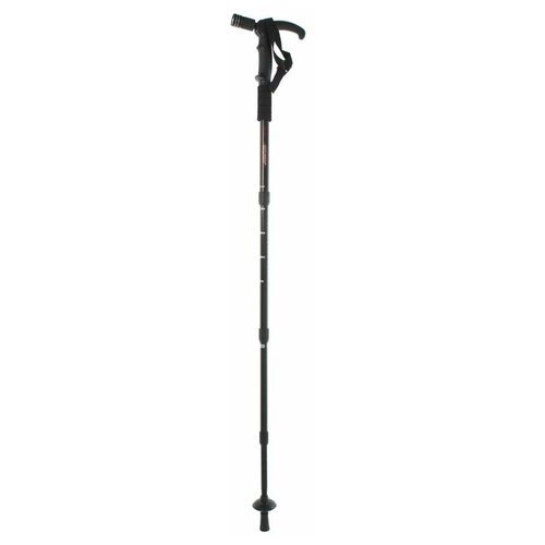 ONLITOP Палка-трость для скандинавской ходьбы, телескопическая, 4 секции, алюминий, до 110 см, цвет чёрный, 1 шт.