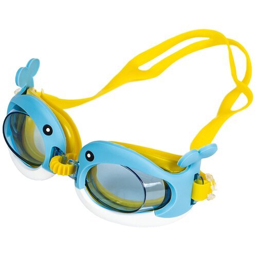 Очки для плавания ONLITOP Дельфин 4736482, голубой/желтый