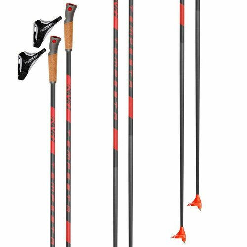 Палки лыжные KV+ TEMPESTA Clip 100% Carbon, 23P006, 160 см.