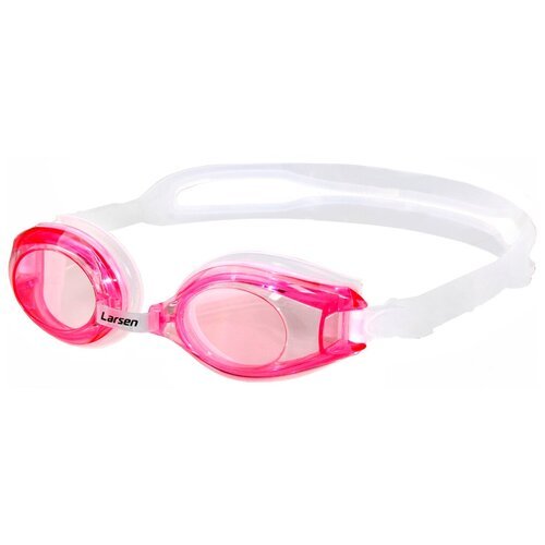 Очки плавательные Larsen R1281 розовый (силикон)
