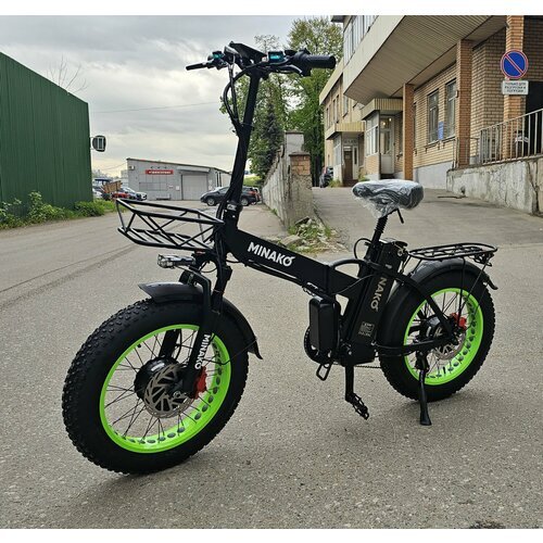 Электровелосипед Minako F10 Dual 48V/15Ah салатовые обода