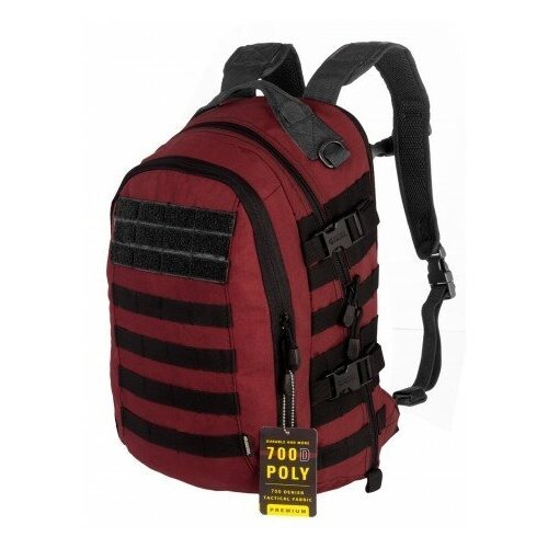 Рюкзак городской тактический GONGTEX Striker Pack черно-красный 24 литра