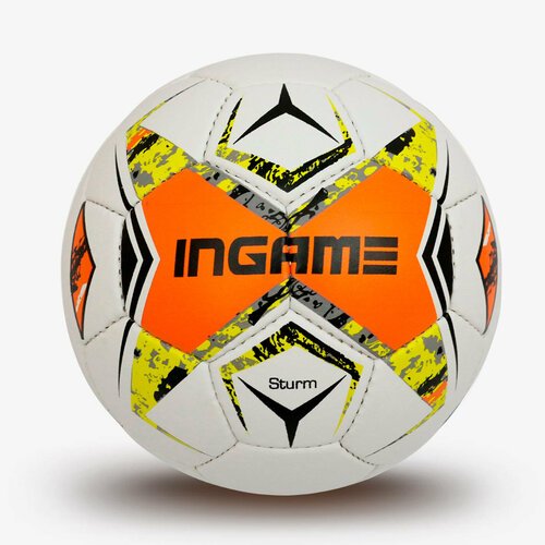 Мяч футбольный INGAME STURM, цвет белый, желтый, размер 5