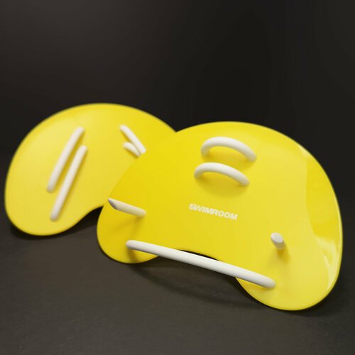Пальчиковые лопатки для плавания SwimRoom 'Finger Paddles', цвет желтый с белым