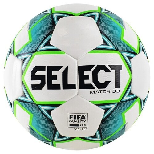 Футбольный мяч SELECT MATCH DB FIFA бел/зел/чер, 5