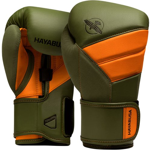 Боксерские перчатки Hayabusa T3 Special Edition Green/Orange (16 унций)
