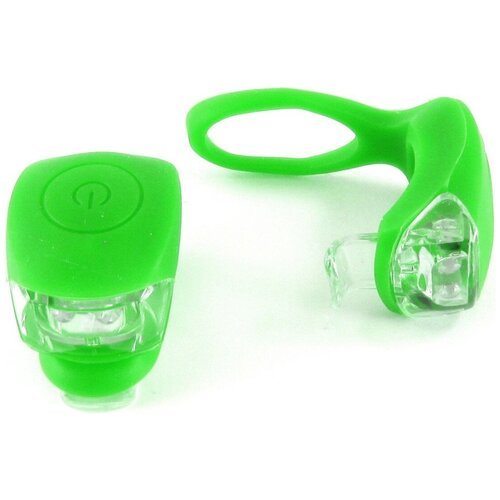 Комплект фонариков Vinca Sport: 2 диода белого света/2 диода красного света, цвет зеленый