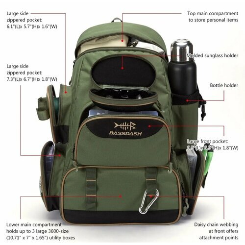 Рюкзак для охоты, спорта, отдыха, рыбалки и снастей, с водонепроницаемым чехлом в комплекте
