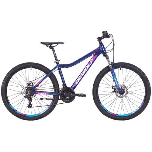 Велосипед DEWOLF Ridly 20 W (2021) 18' темно-синий/светло-голубой/пурпур