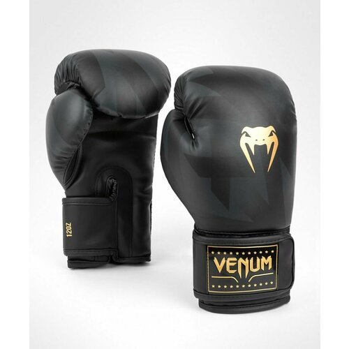 Боксерские перчатки тренировочные Venum Razor - Black/Gold (14 oz)