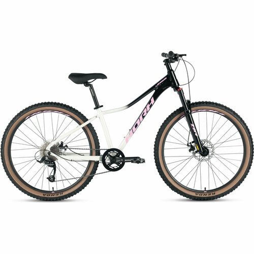 Велосипед горный Horh Joss JMD 7.0 27.5' (2024) Black-Grey-Pink, взрослый, женский, алюминиевый, 8 скоростей, дисковые механические тормоза, размер рамы 15, рост 160-170 см