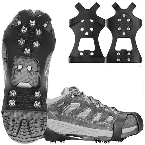 Нескользящие шипы для снежной обуви, для активного отдыха, альпинизма, пешего туризма. Размер L 40-44