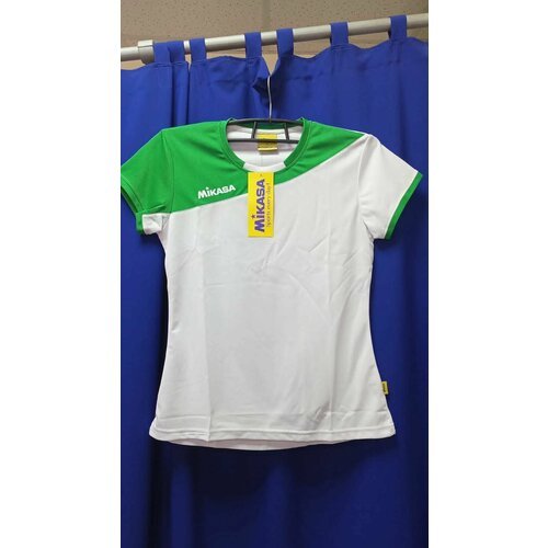 Для волейбола Женская MIKASA размер М ( на рост 163-169 см ) ( майка + шорты ) волейбольная бело-зелёная Микаса