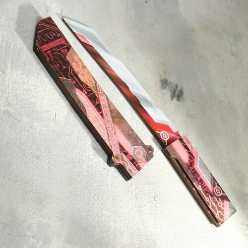 Дарим Красиво Сувенир деревянный 'Нож Танто', в ножнах, красное
