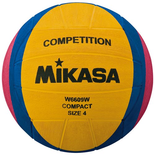 Мяч для водного поло (размер 4) Mikasa W6609W, желтый/синий/розовый